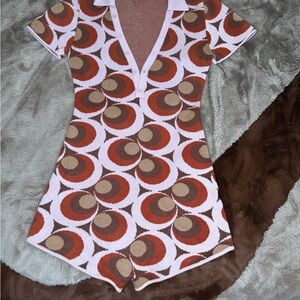 Retro Patterned Romper